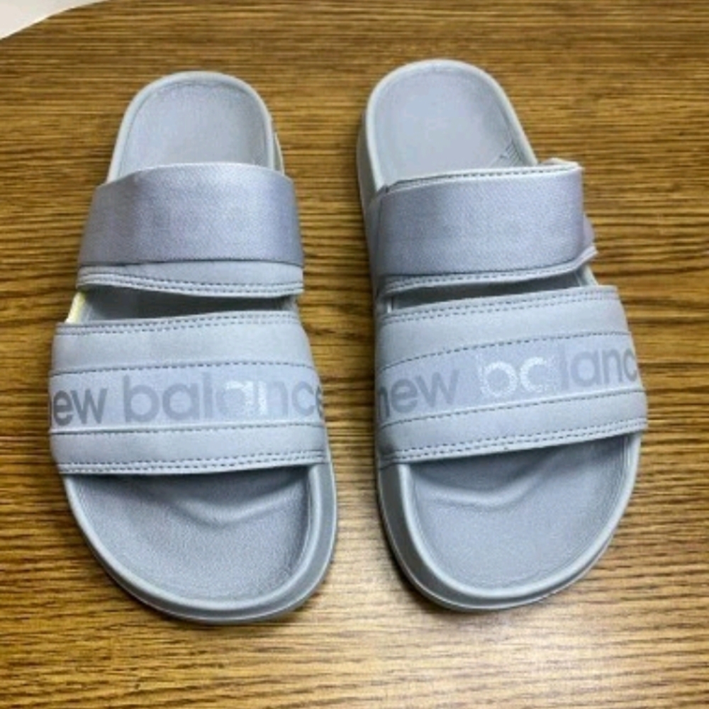 New Balance Womens Sandals Flip Flops Gray Size US 6M Slip On Cushioned SWF202G2
